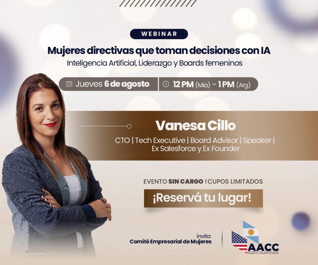 Mujeres directivas que toman decisiones con IA
